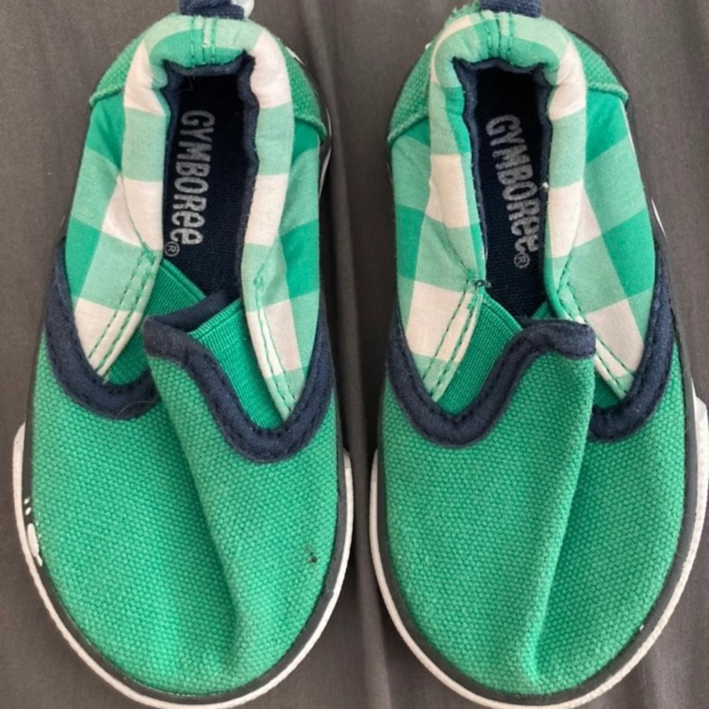 Green Gymboree vans style slip on shoes